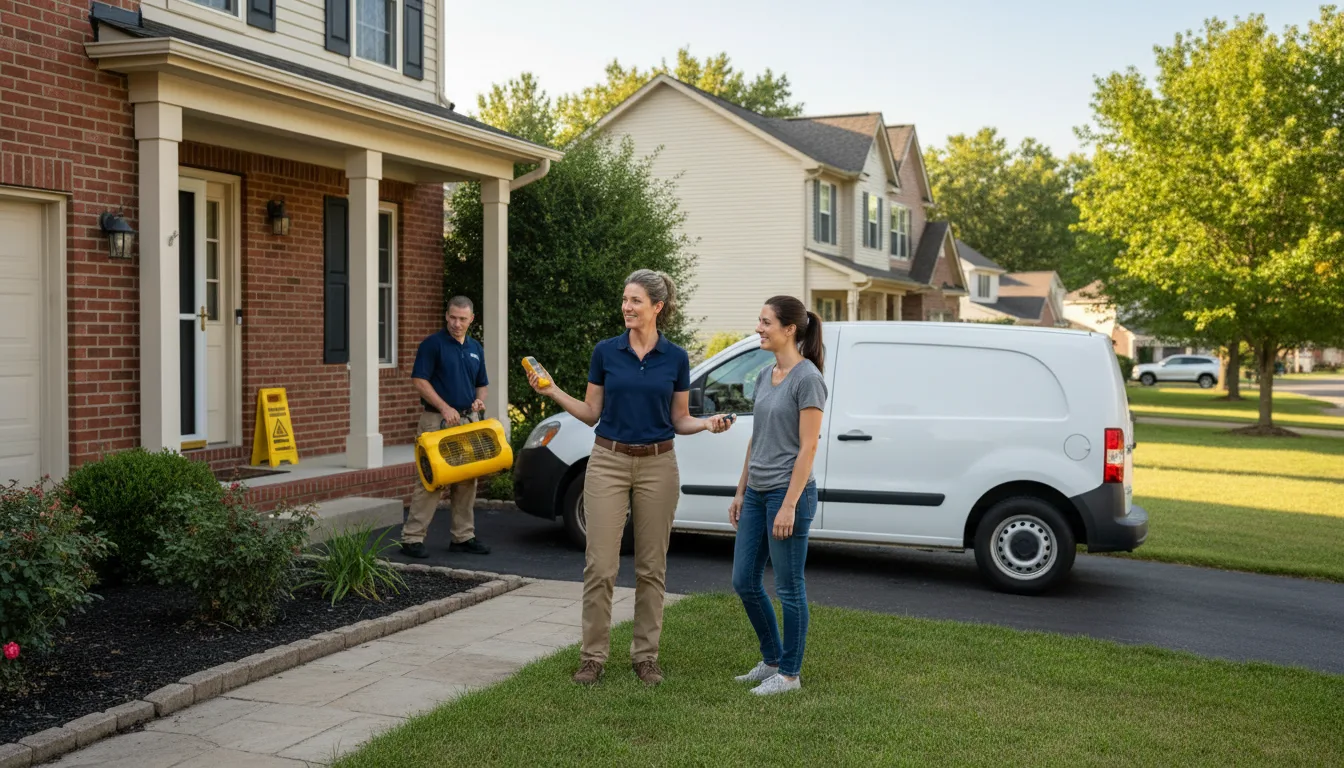 Residential water damage restoration in Robbins, IL
